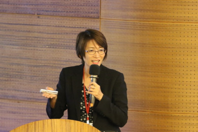 來自日本的阿部惠子（Keiko Abe）教授，目前是ASPE（標準化患者教育者協會）國際委員會的主席。(人文真善美陳毅麟攝)